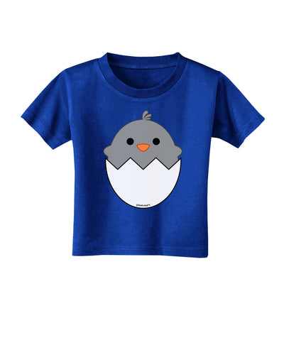 Cute Hatching Chick - Gray Toddler T-Shirt Dark by TooLoud-Toddler T-Shirt-TooLoud-Royal-Blue-2T-Davson Sales