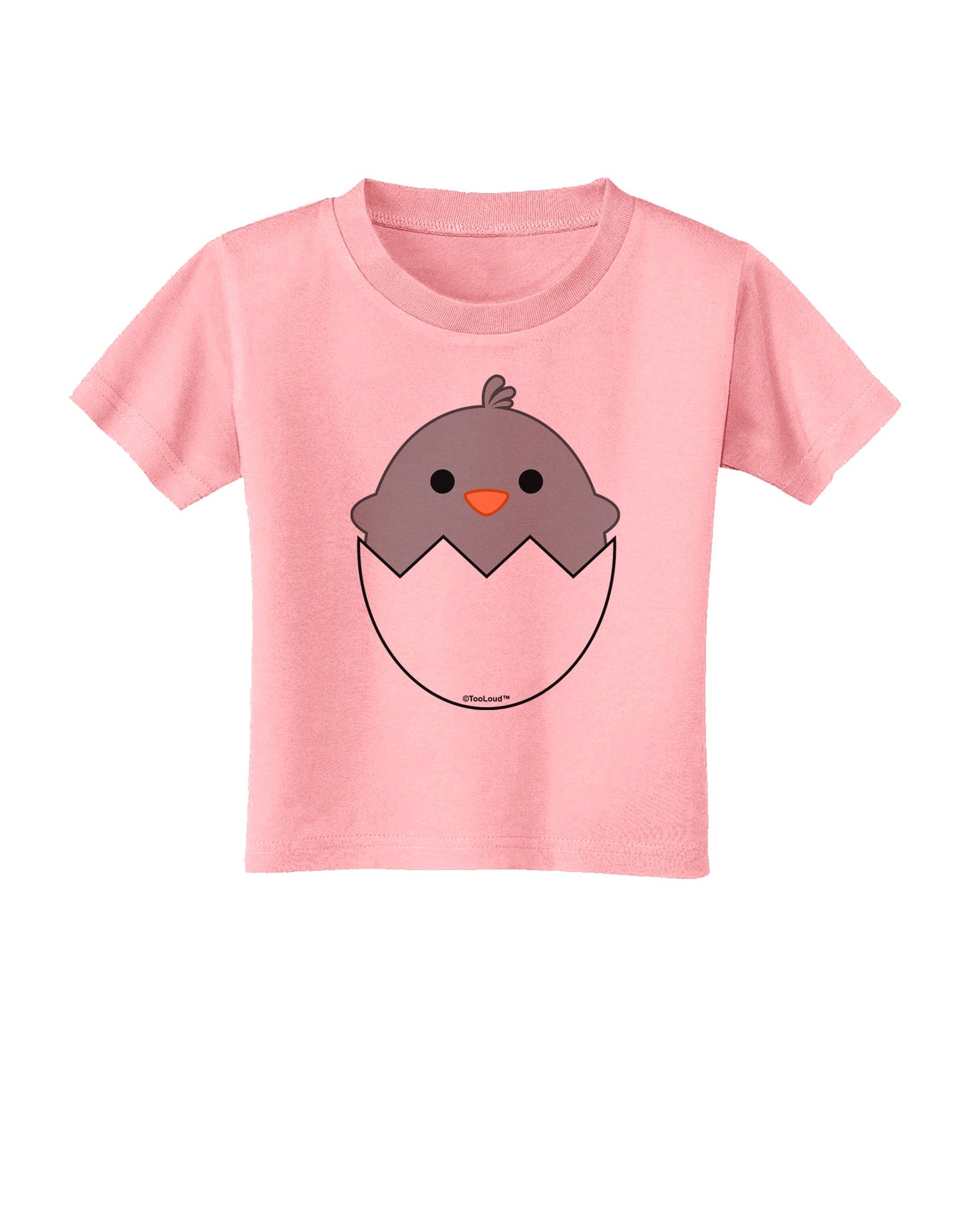 Cute Hatching Chick - Gray Toddler T-Shirt by TooLoud-Toddler T-Shirt-TooLoud-Candy-Pink-2T-Davson Sales