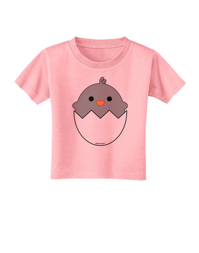 Cute Hatching Chick - Gray Toddler T-Shirt by TooLoud-Toddler T-Shirt-TooLoud-Candy-Pink-2T-Davson Sales