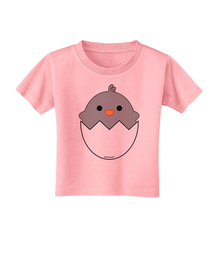 Cute Hatching Chick - Gray Toddler T-Shirt by TooLoud-Toddler T-Shirt-TooLoud-White-2T-Davson Sales