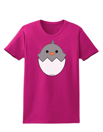 Cute Hatching Chick - Gray Womens Dark T-Shirt by TooLoud-Womens T-Shirt-TooLoud-Hot-Pink-Small-Davson Sales