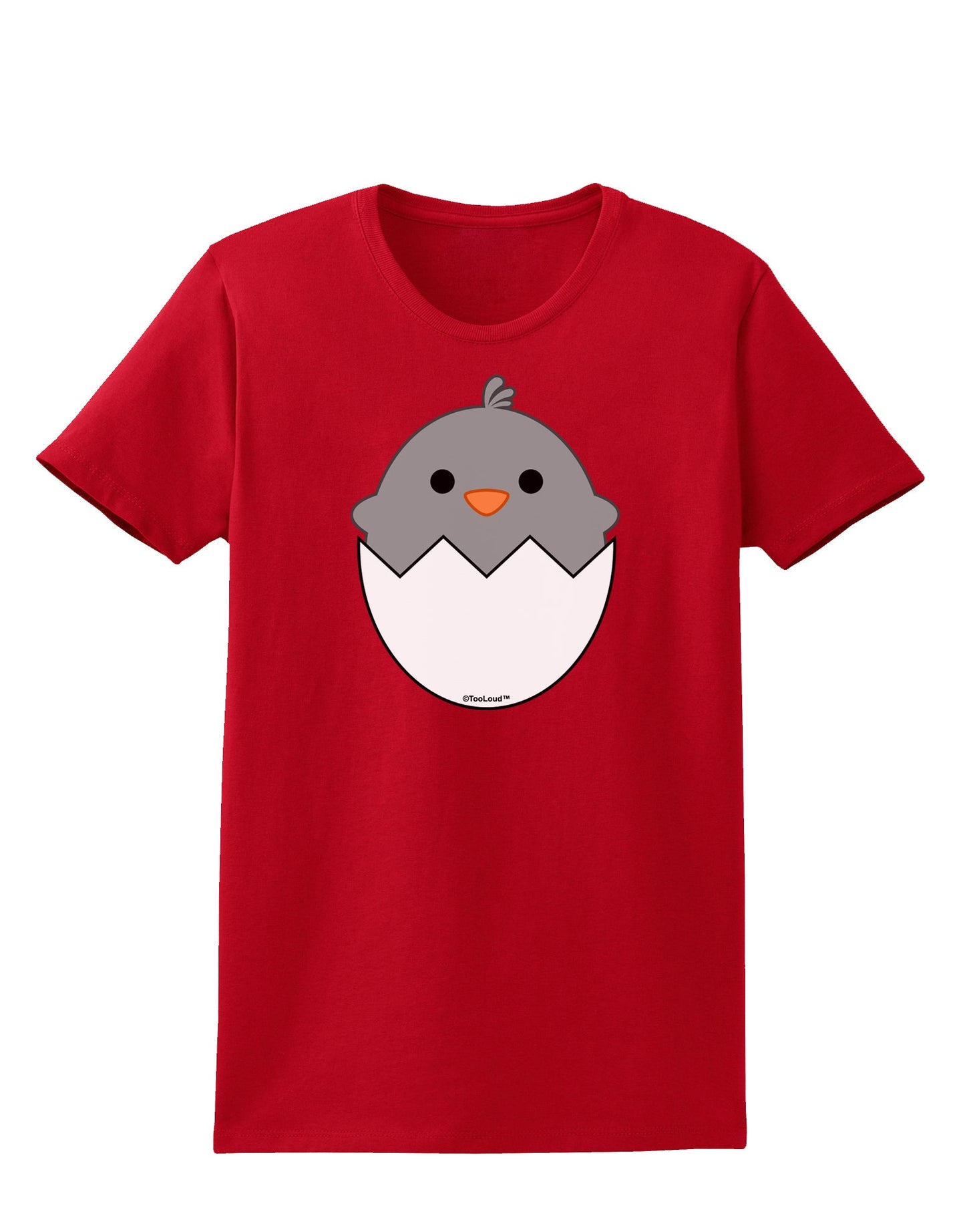 Cute Hatching Chick - Gray Womens Dark T-Shirt by TooLoud-Womens T-Shirt-TooLoud-Red-X-Small-Davson Sales