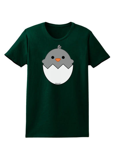 Cute Hatching Chick - Gray Womens Dark T-Shirt by TooLoud-Womens T-Shirt-TooLoud-Forest-Green-Small-Davson Sales