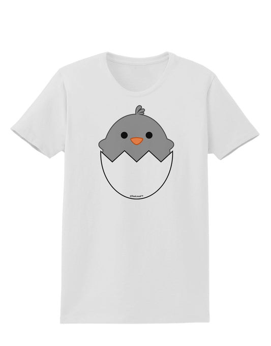 Cute Hatching Chick - Gray Womens T-Shirt by TooLoud-Womens T-Shirt-TooLoud-White-X-Small-Davson Sales