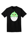 Cute Hatching Chick - Green Adult Dark T-Shirt by TooLoud-Mens T-Shirt-TooLoud-Black-Small-Davson Sales