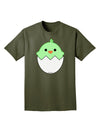 Cute Hatching Chick - Green Adult Dark T-Shirt by TooLoud-Mens T-Shirt-TooLoud-Military-Green-Small-Davson Sales