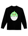 Cute Hatching Chick - Green Adult Long Sleeve Dark T-Shirt by TooLoud-TooLoud-Black-Small-Davson Sales