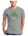 Cute Hatching Chick - Green Adult V-Neck T-shirt by TooLoud-Mens V-Neck T-Shirt-TooLoud-HeatherGray-Small-Davson Sales