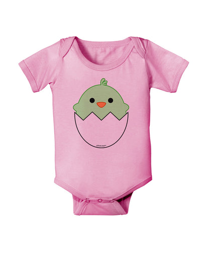 Cute Hatching Chick - Green Baby Romper Bodysuit by TooLoud-Baby Romper-TooLoud-Light-Pink-06-Months-Davson Sales