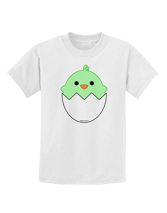 Cute Hatching Chick - Green Childrens T-Shirt by TooLoud-Childrens T-Shirt-TooLoud-White-X-Small-Davson Sales