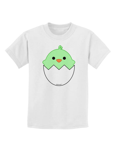 Cute Hatching Chick - Green Childrens T-Shirt by TooLoud-Childrens T-Shirt-TooLoud-White-X-Small-Davson Sales