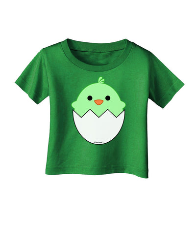 Cute Hatching Chick - Green Infant T-Shirt Dark by TooLoud-Infant T-Shirt-TooLoud-Clover-Green-06-Months-Davson Sales