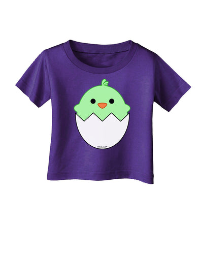 Cute Hatching Chick - Green Infant T-Shirt Dark by TooLoud-Infant T-Shirt-TooLoud-Purple-06-Months-Davson Sales