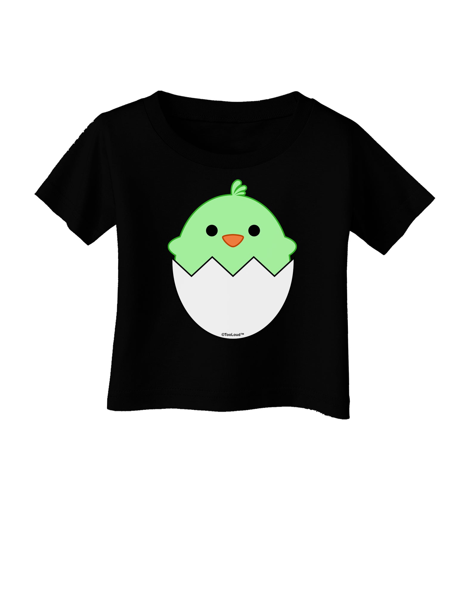 Cute Hatching Chick - Green Infant T-Shirt Dark by TooLoud-Infant T-Shirt-TooLoud-Black-06-Months-Davson Sales