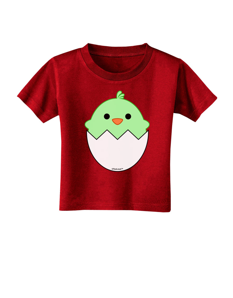 Cute Hatching Chick - Green Toddler T-Shirt Dark by TooLoud-Toddler T-Shirt-TooLoud-Black-2T-Davson Sales