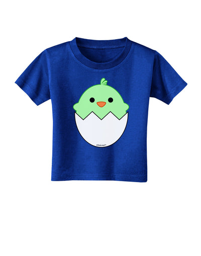 Cute Hatching Chick - Green Toddler T-Shirt Dark by TooLoud-Toddler T-Shirt-TooLoud-Royal-Blue-2T-Davson Sales