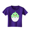 Cute Hatching Chick - Green Toddler T-Shirt Dark by TooLoud-Toddler T-Shirt-TooLoud-Purple-2T-Davson Sales