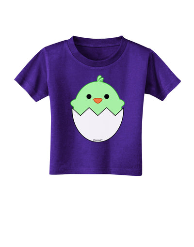 Cute Hatching Chick - Green Toddler T-Shirt Dark by TooLoud-Toddler T-Shirt-TooLoud-Purple-2T-Davson Sales