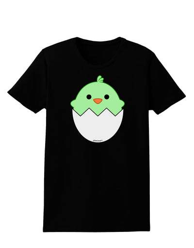 Cute Hatching Chick - Green Womens Dark T-Shirt by TooLoud-Womens T-Shirt-TooLoud-Black-X-Small-Davson Sales