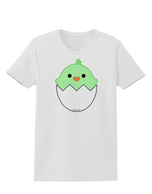 Cute Hatching Chick - Green Womens T-Shirt by TooLoud-Womens T-Shirt-TooLoud-White-X-Small-Davson Sales