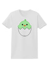 Cute Hatching Chick - Green Womens T-Shirt by TooLoud-Womens T-Shirt-TooLoud-White-X-Small-Davson Sales