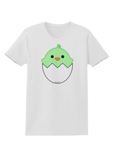 Cute Hatching Chick - Green Womens T-Shirt by TooLoud-Womens T-Shirt-TooLoud-White-X-Small-Davson Sales