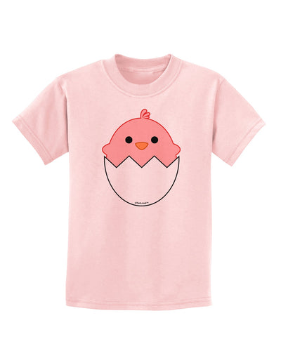 Cute Hatching Chick - Pink Childrens T-Shirt by TooLoud-Childrens T-Shirt-TooLoud-PalePink-X-Small-Davson Sales