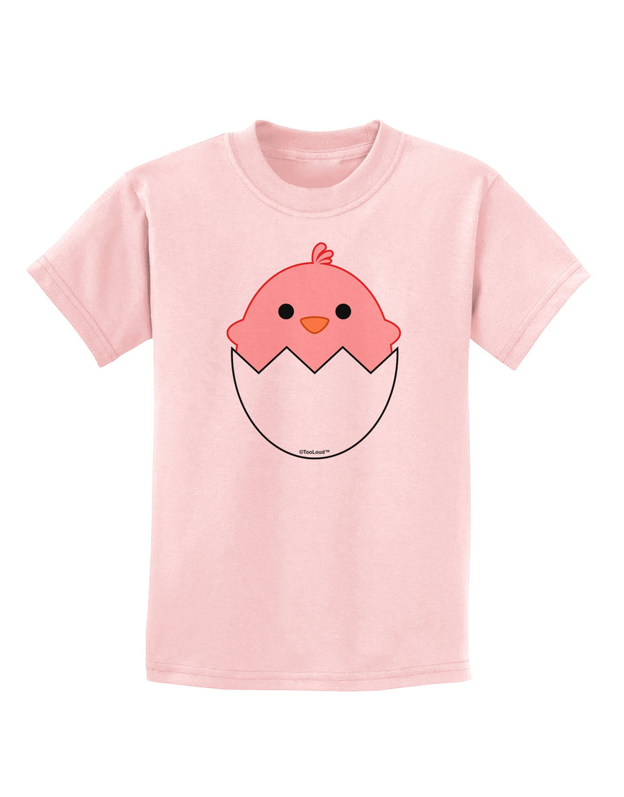 Cute Hatching Chick - Pink Childrens T-Shirt by TooLoud-Childrens T-Shirt-TooLoud-White-X-Small-Davson Sales