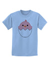 Cute Hatching Chick - Pink Childrens T-Shirt by TooLoud-Childrens T-Shirt-TooLoud-Light-Blue-X-Small-Davson Sales