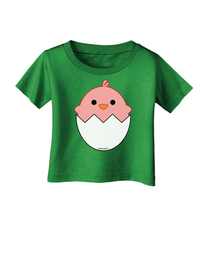 Cute Hatching Chick - Pink Infant T-Shirt Dark by TooLoud-Infant T-Shirt-TooLoud-Clover-Green-06-Months-Davson Sales