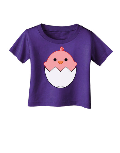 Cute Hatching Chick - Pink Infant T-Shirt Dark by TooLoud-Infant T-Shirt-TooLoud-Purple-06-Months-Davson Sales