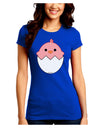 Cute Hatching Chick - Pink Juniors Crew Dark T-Shirt by TooLoud-T-Shirts Juniors Tops-TooLoud-Royal-Blue-Juniors Fitted Small-Davson Sales