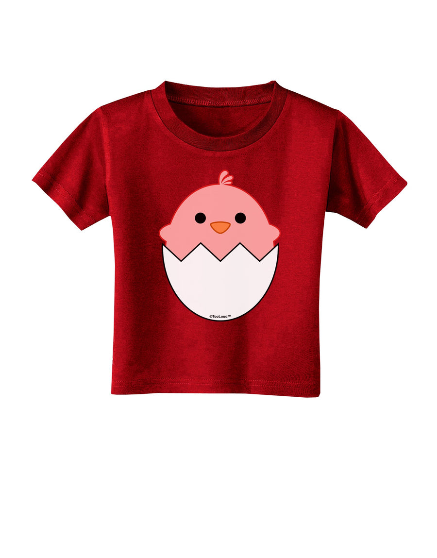 Cute Hatching Chick - Pink Toddler T-Shirt Dark by TooLoud-Toddler T-Shirt-TooLoud-Black-2T-Davson Sales