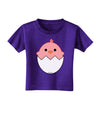 Cute Hatching Chick - Pink Toddler T-Shirt Dark by TooLoud-Toddler T-Shirt-TooLoud-Purple-2T-Davson Sales