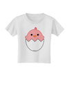 Cute Hatching Chick - Pink Toddler T-Shirt by TooLoud-Toddler T-Shirt-TooLoud-White-2T-Davson Sales