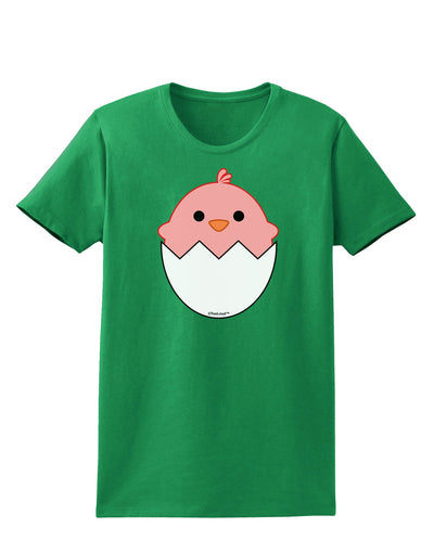 Cute Hatching Chick - Pink Womens Dark T-Shirt by TooLoud-Womens T-Shirt-TooLoud-Kelly-Green-X-Small-Davson Sales