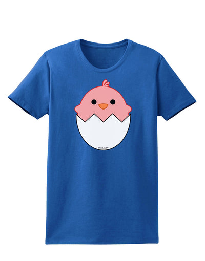 Cute Hatching Chick - Pink Womens Dark T-Shirt by TooLoud-Womens T-Shirt-TooLoud-Royal-Blue-X-Small-Davson Sales