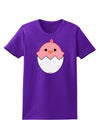 Cute Hatching Chick - Pink Womens Dark T-Shirt by TooLoud-Womens T-Shirt-TooLoud-Purple-X-Small-Davson Sales