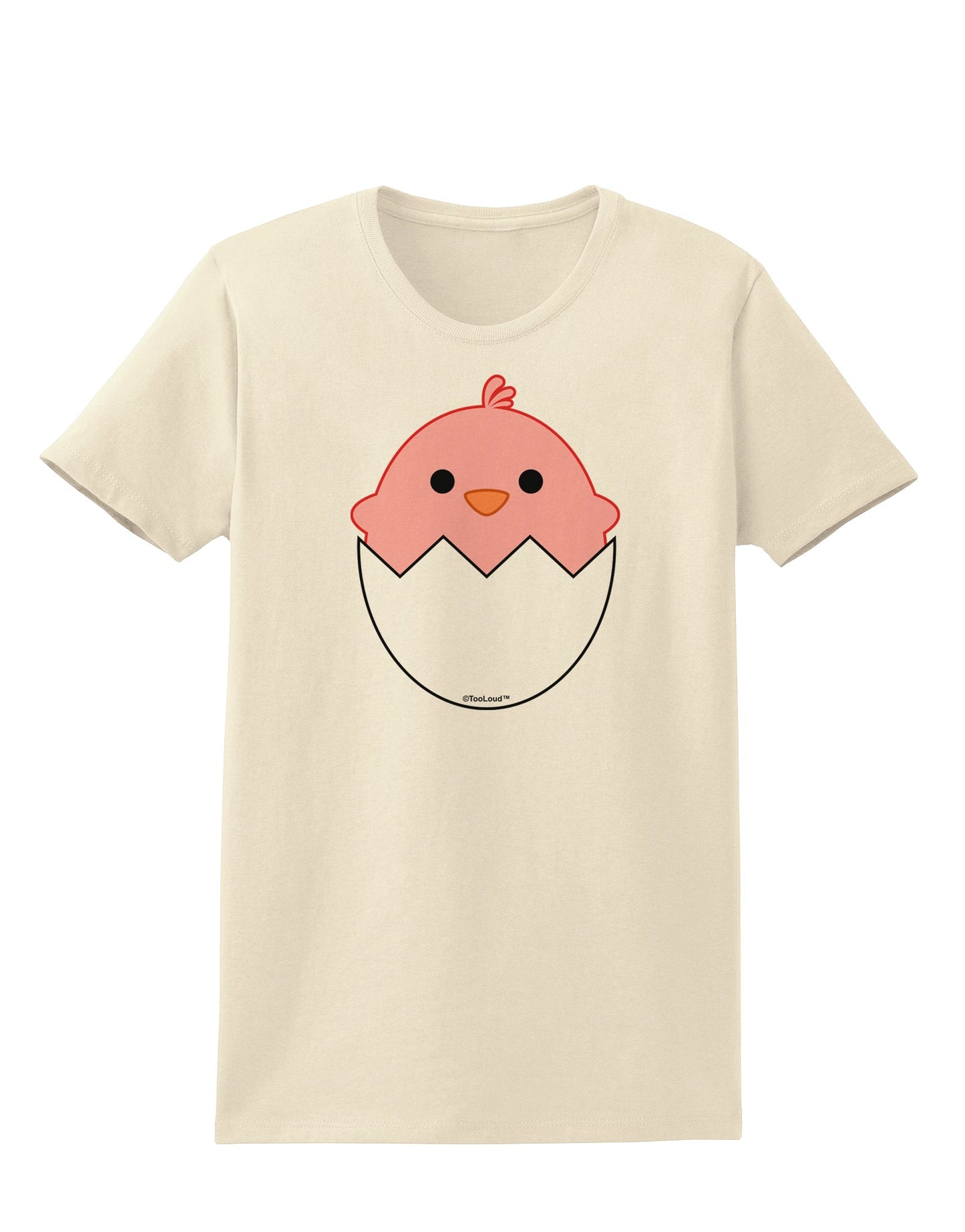 Cute Hatching Chick - Pink Womens T-Shirt by TooLoud-Womens T-Shirt-TooLoud-Natural-X-Small-Davson Sales