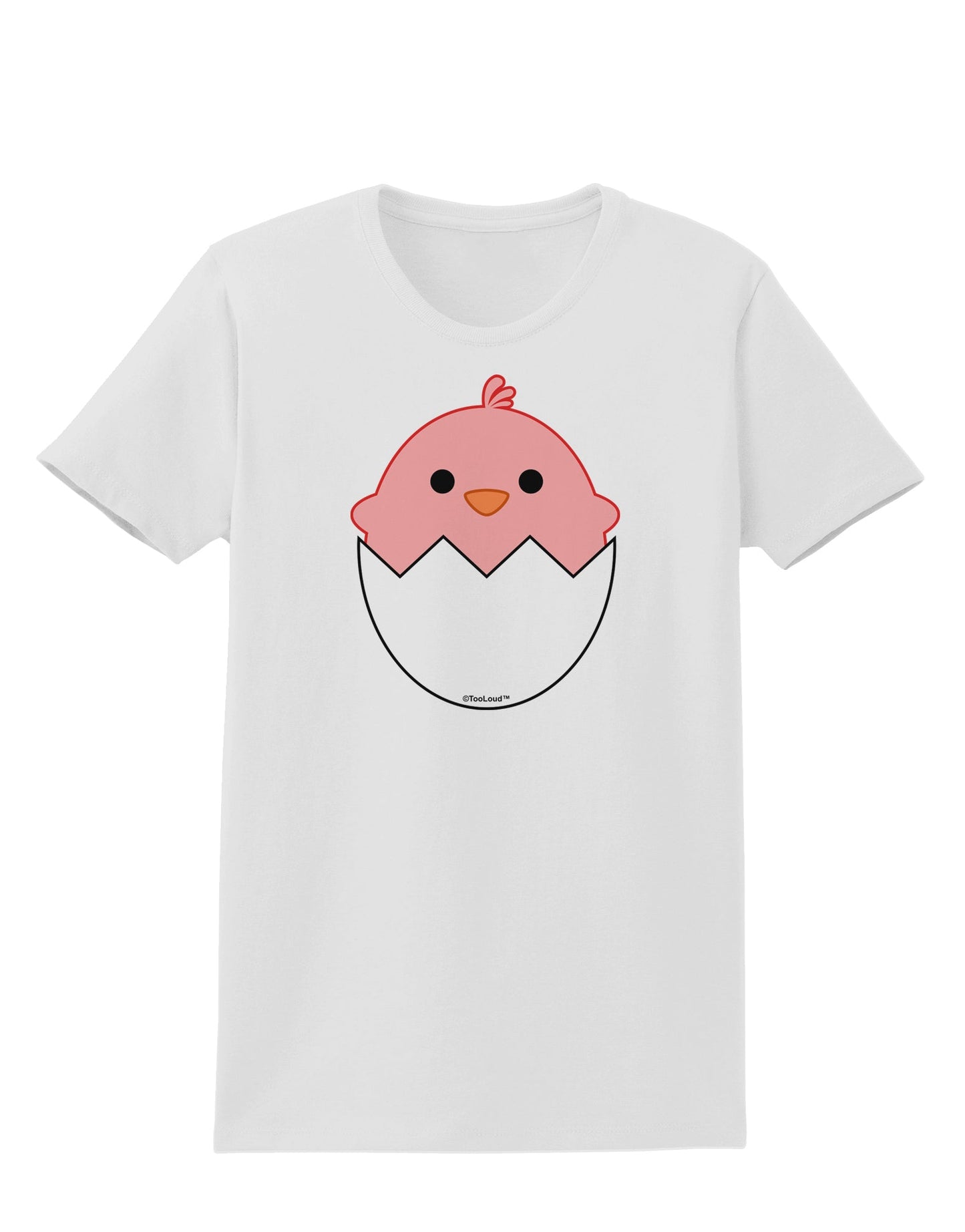 Cute Hatching Chick - Pink Womens T-Shirt by TooLoud-Womens T-Shirt-TooLoud-White-X-Small-Davson Sales