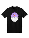 Cute Hatching Chick - Purple Adult Dark T-Shirt by TooLoud-Mens T-Shirt-TooLoud-Black-Small-Davson Sales