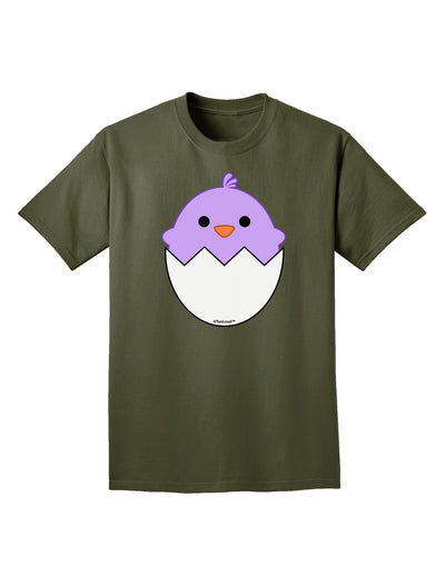 Cute Hatching Chick - Purple Adult Dark T-Shirt by TooLoud-Mens T-Shirt-TooLoud-Military-Green-Small-Davson Sales