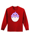 Cute Hatching Chick - Purple Adult Long Sleeve Dark T-Shirt by TooLoud-TooLoud-Red-Small-Davson Sales