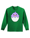 Cute Hatching Chick - Purple Adult Long Sleeve Dark T-Shirt by TooLoud-TooLoud-Kelly-Green-Small-Davson Sales