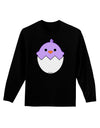 Cute Hatching Chick - Purple Adult Long Sleeve Dark T-Shirt by TooLoud-TooLoud-Black-Small-Davson Sales