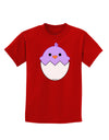 Cute Hatching Chick - Purple Childrens Dark T-Shirt by TooLoud-Childrens T-Shirt-TooLoud-Red-X-Small-Davson Sales