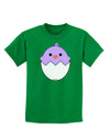 Cute Hatching Chick - Purple Childrens Dark T-Shirt by TooLoud-Childrens T-Shirt-TooLoud-Kelly-Green-X-Small-Davson Sales