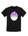 Cute Hatching Chick - Purple Childrens Dark T-Shirt by TooLoud-Childrens T-Shirt-TooLoud-Black-X-Small-Davson Sales