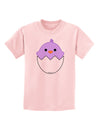 Cute Hatching Chick - Purple Childrens T-Shirt by TooLoud-Childrens T-Shirt-TooLoud-PalePink-X-Small-Davson Sales