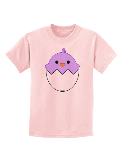 Cute Hatching Chick - Purple Childrens T-Shirt by TooLoud-Childrens T-Shirt-TooLoud-PalePink-X-Small-Davson Sales